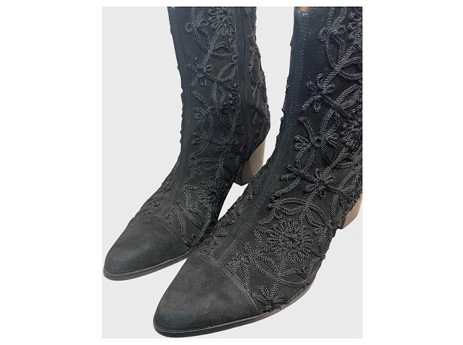 Botas de cano curto Tabitha Simmons pretas T.37,5 Preto - vista 5