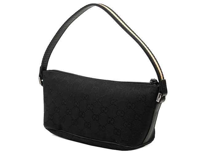 Borsa a tracolla Boat in tela GG Web Gucci nera Nero - vista 2