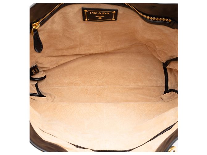 Tote Prada em couro de bezerro macio preto - vista 4