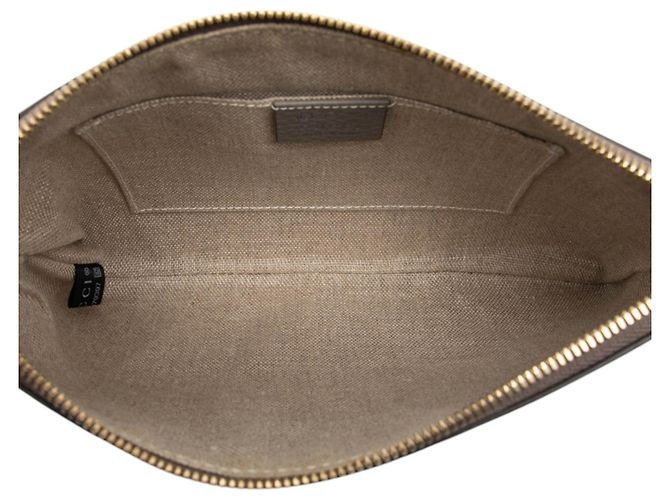 Bamboo Clutch Gucci in pelle di vitello grigia con bambù Grigio - vista 4