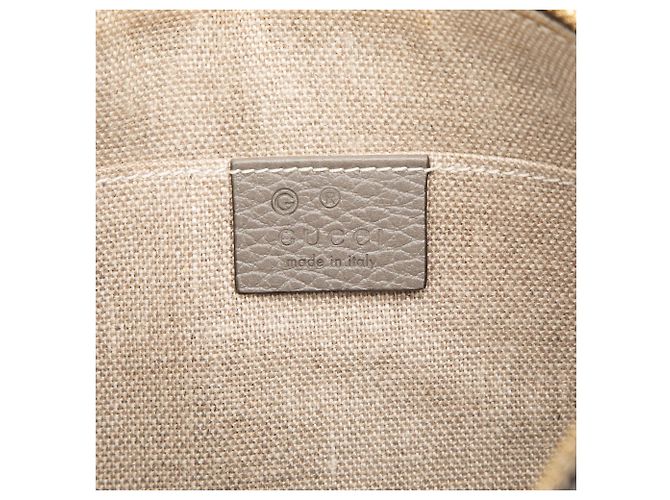Bamboo Clutch Gucci in pelle di vitello grigia con bambù Grigio - vista 5