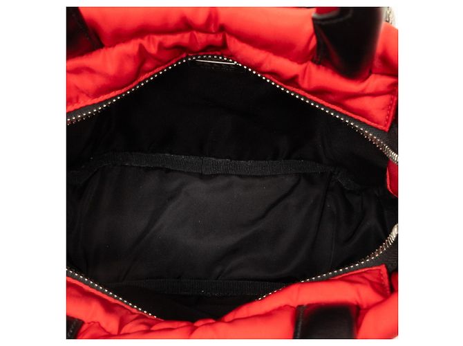 Borsa Tote Satchel Prada Small Tessuto Pocket Cargo rossa Rosso - vista 4