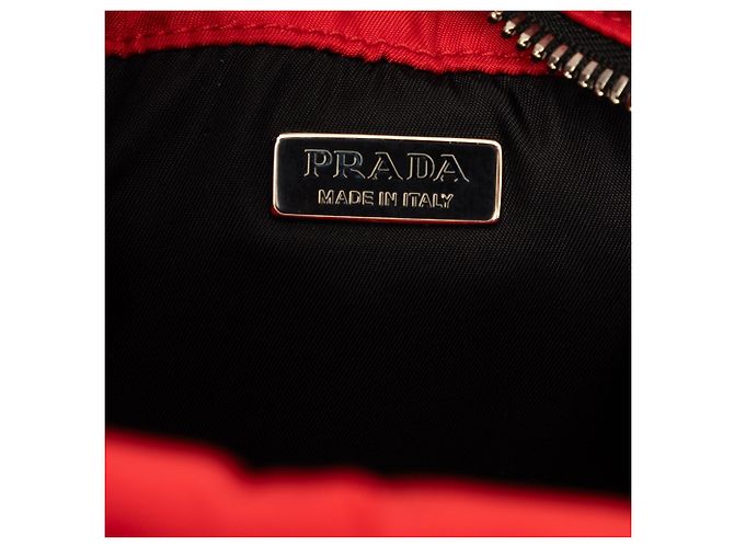 Borsa Tote Satchel Prada Small Tessuto Pocket Cargo rossa Rosso - vista 5