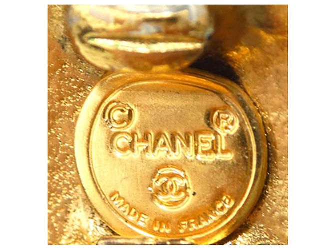Gold Chanel vergoldete Logo runde Clip-On Ohrringe Golden - Ansicht 4