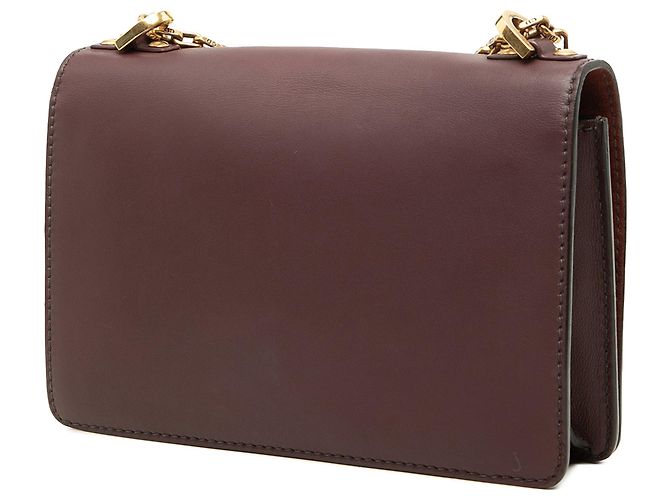 Autre Marque J'Adior Schultertasche aus rotem Kalbsleder, Medium, mit Kette - Ansicht 2