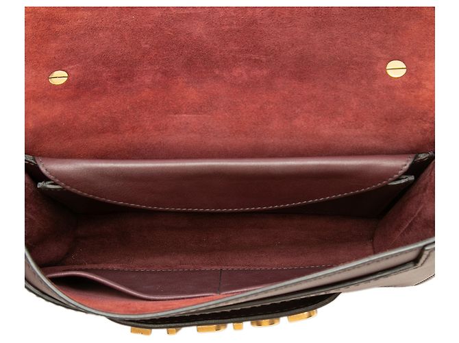 Autre Marque J'Adior Schultertasche aus rotem Kalbsleder, Medium, mit Kette - Ansicht 4