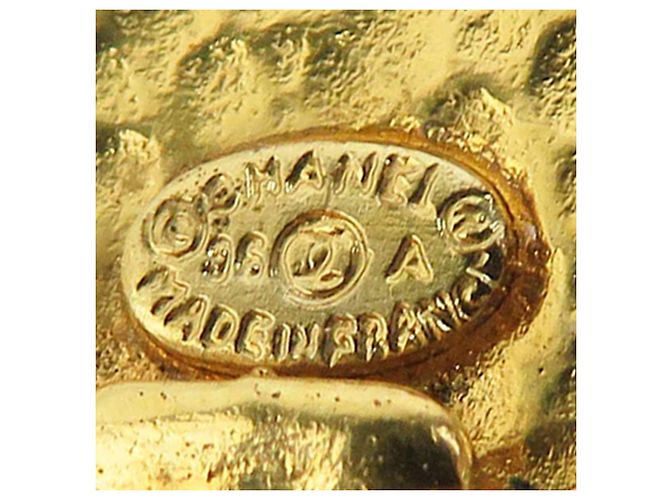 Orecchini a clip quadrati placcati oro Chanel CC Gold D'oro - vista 4