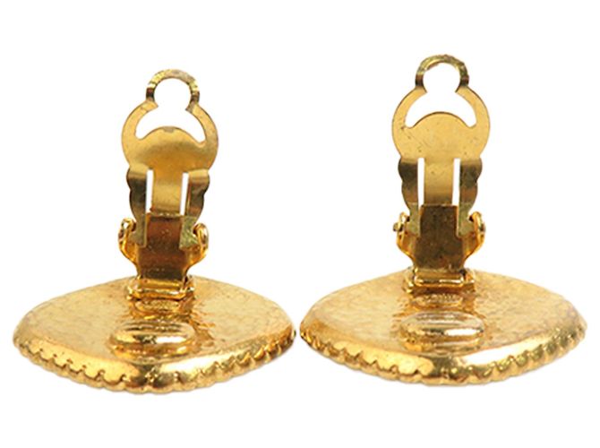 Orecchini a clip quadrati placcati oro Chanel CC Gold D'oro - vista 5
