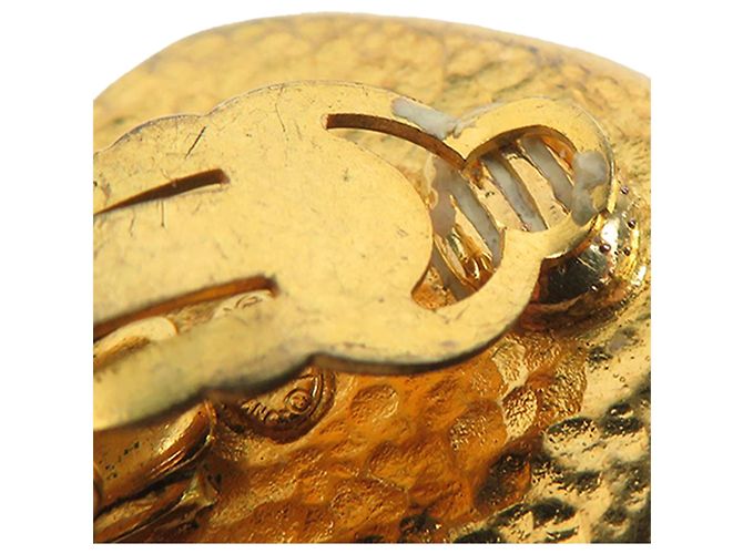 Orecchini a clip quadrati placcati oro Chanel CC Gold D'oro - vista 9