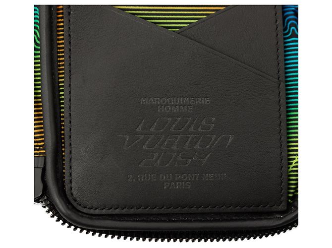 Borsa a tracolla doppia custodia per telefono Louis Vuitton Monogram Nylon 2054 Nera Nero - vista 5