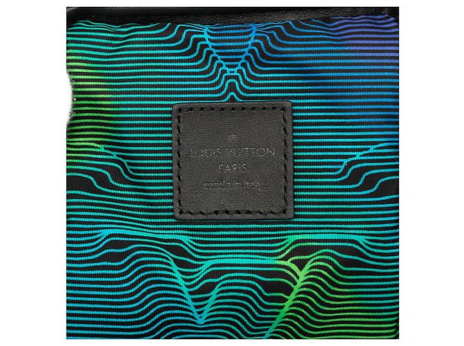 Borsa a tracolla doppia custodia per telefono Louis Vuitton Monogram Nylon 2054 Nera Nero - vista 6