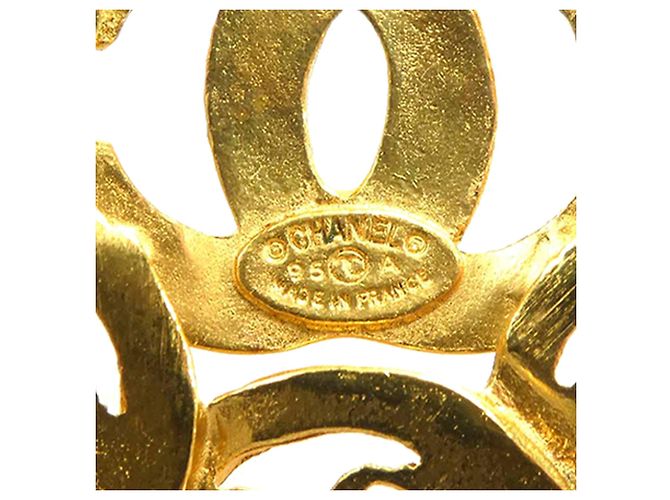 Gold Chanel CC vergoldete Blumenbrosche Golden - Ansicht 5