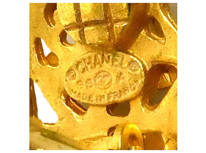 Orecchini a clip ovali placcati oro Chanel CC Gold D'oro - vista 5