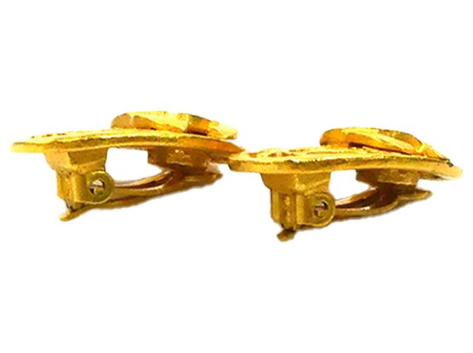 Orecchini a clip ovali placcati oro Chanel CC Gold D'oro - vista 8