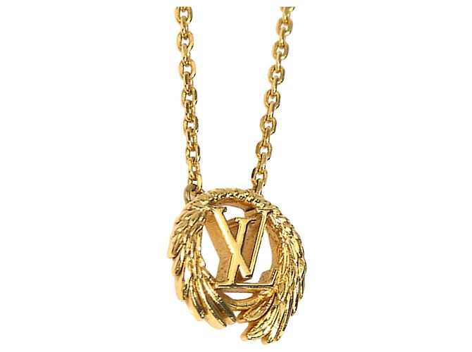 Collar LV Angel Louis Vuitton chapado en oro Dorado - vista 3