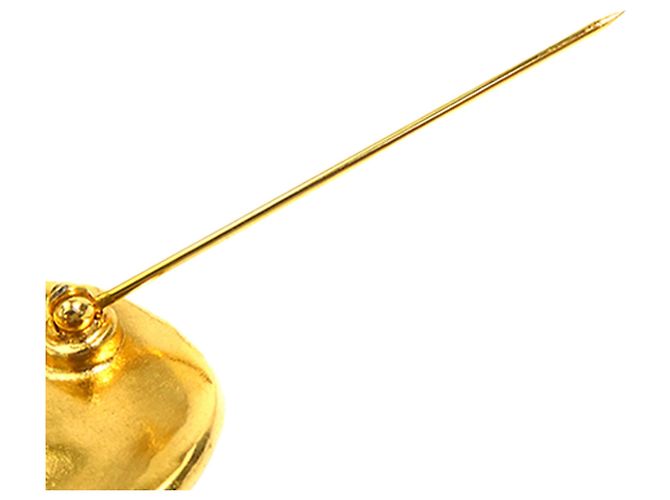 Chanel CC vergoldete Blumenbrosche Golden - Ansicht 7