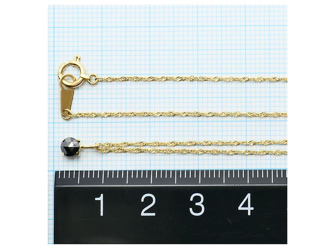 Autre Marque Collana in oro giallo 18K con diamante nero D'oro - vista 4