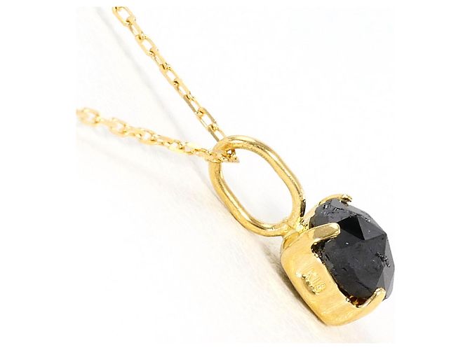Autre Marque Collar de oro amarillo 18K con diamante negro Dorado - vista 2