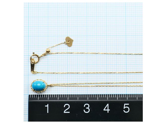 Autre Marque 18K Yellow Gold Necklace with Turquoise Golden - view 4