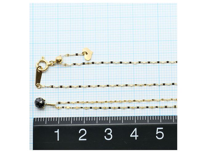 Autre Marque Collar de oro amarillo 18K con diamante negro Dorado - vista 4