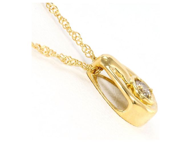 Autre Marque Collar de oro amarillo 18K con diamante marrón Castaño Dorado - vista 2