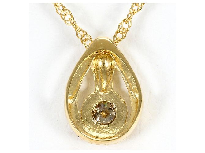 Autre Marque Collar de oro amarillo 18K con diamante marrón Castaño Dorado - vista 3