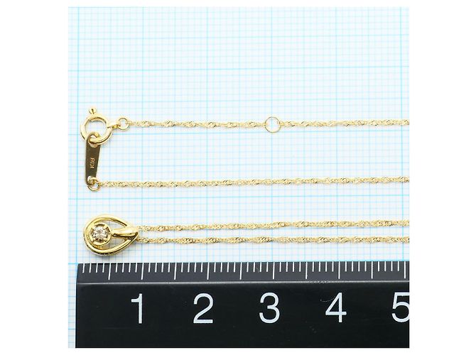 Autre Marque Collar de oro amarillo 18K con diamante marrón Castaño Dorado - vista 4