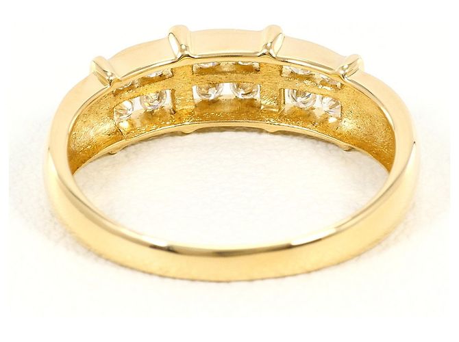Autre Marque Anello a fascia in oro giallo 18K con diamante D'oro - vista 3