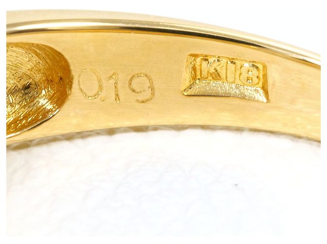 Autre Marque Anello a fascia in oro giallo 18K con diamante D'oro - vista 4