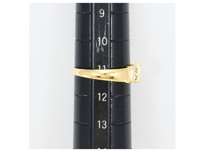Autre Marque Anello a fascia in oro giallo 18K con diamante D'oro - vista 6