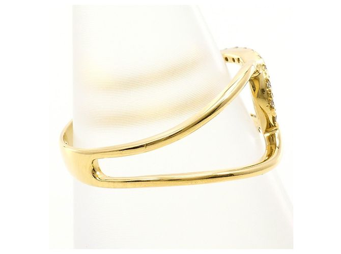 Autre Marque Anello fede in oro giallo 18K con diamante D'oro - vista 2