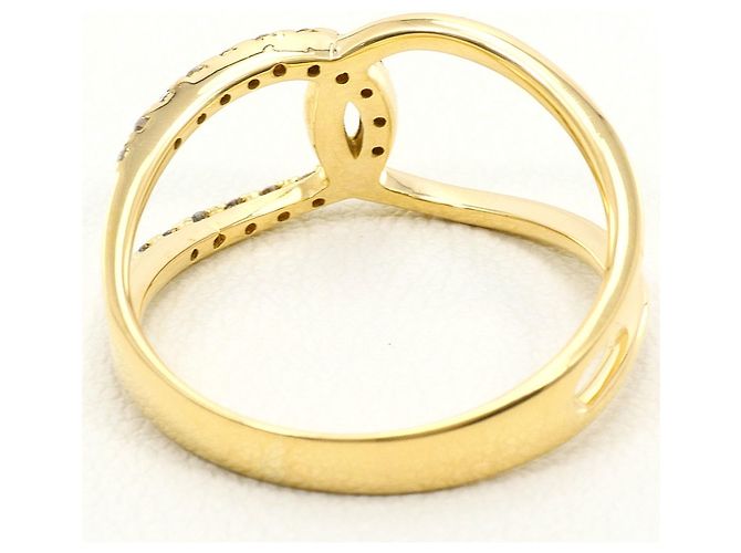 Autre Marque Anello fede in oro giallo 18K con diamante D'oro - vista 3