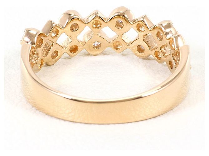 Autre Marque Anello fede in oro rosa 18K con diamante D'oro - vista 4
