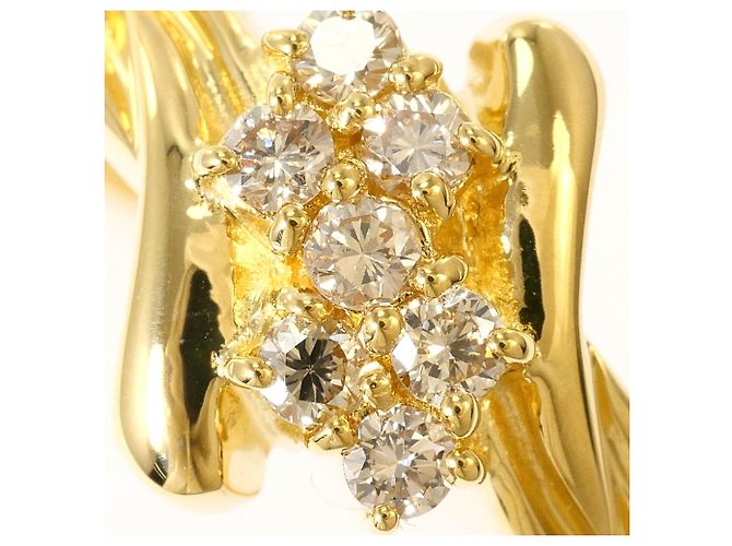 Autre Marque Anello a fascia in oro giallo 18K con diamante D'oro - vista 2