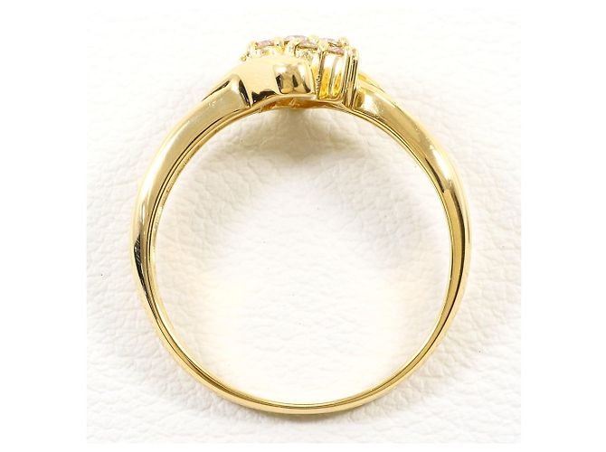 Autre Marque Anello a fascia in oro giallo 18K con diamante D'oro - vista 3