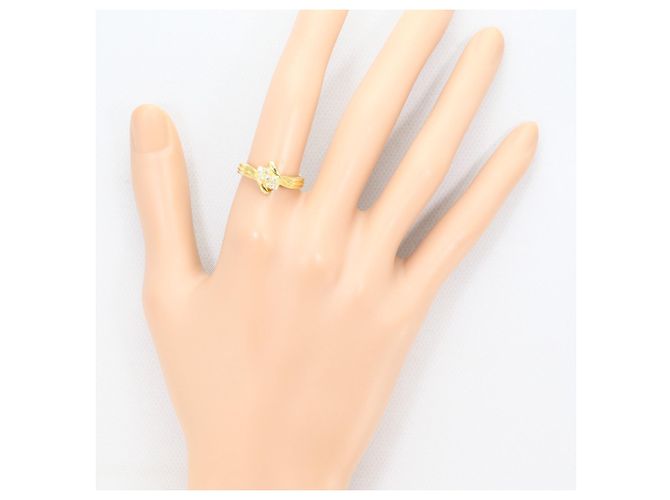 Autre Marque Anello a fascia in oro giallo 18K con diamante D'oro - vista 7