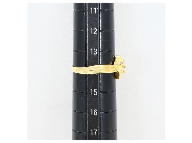 Autre Marque Anello a fascia in oro giallo 18K con diamante D'oro - vista 8
