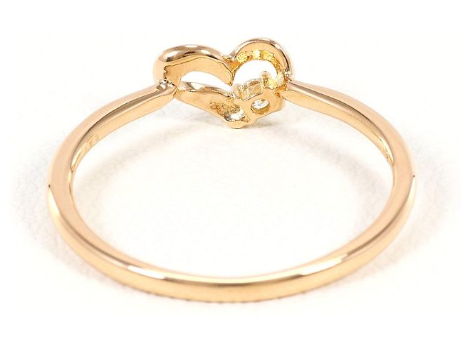 Autre Marque Anello fede in oro rosa 18K con diamante D'oro - vista 3