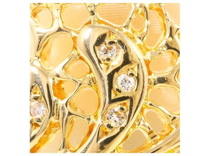 Autre Marque Anello a fascia in oro giallo 18K con diamante D'oro - vista 2