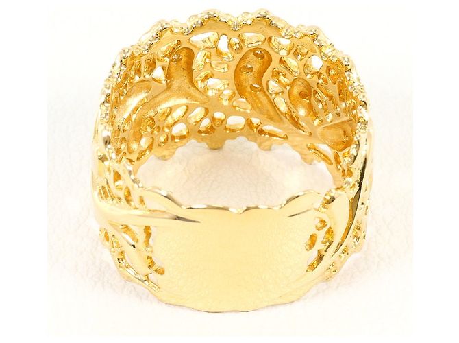 Autre Marque Anello a fascia in oro giallo 18K con diamante D'oro - vista 4