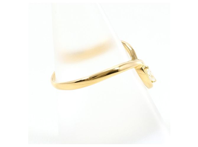 Autre Marque Anello a fascia in oro giallo 18K con diamante D'oro - vista 2