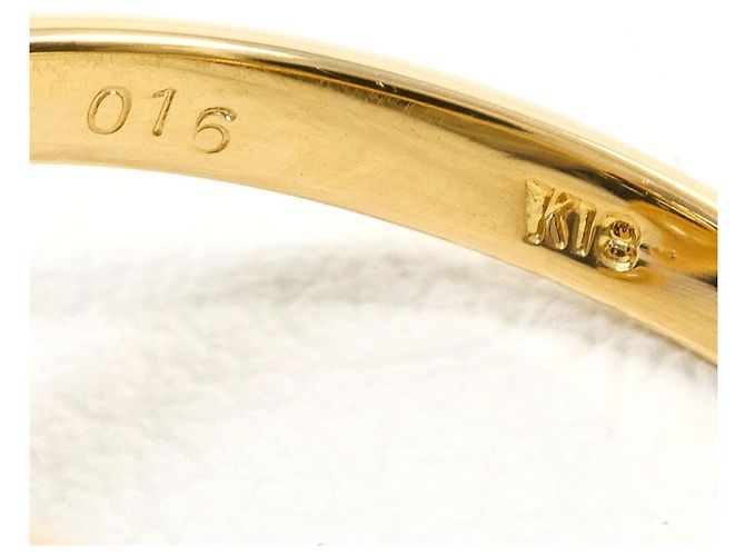Autre Marque Anello a fascia in oro giallo 18K con diamante D'oro - vista 4