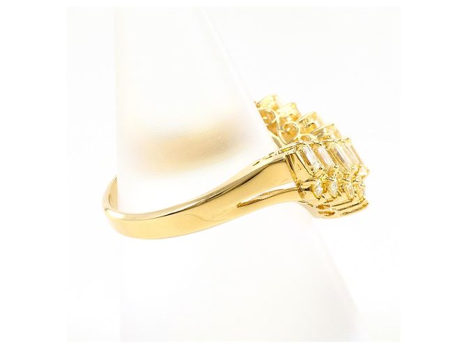 Autre Marque Anello a fascia in oro giallo 18K con diamante da 1.00ct D'oro - vista 3