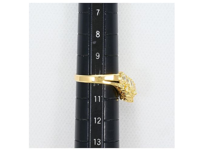 Autre Marque Anello a fascia in oro giallo 18K con diamante da 1.00ct D'oro - vista 7