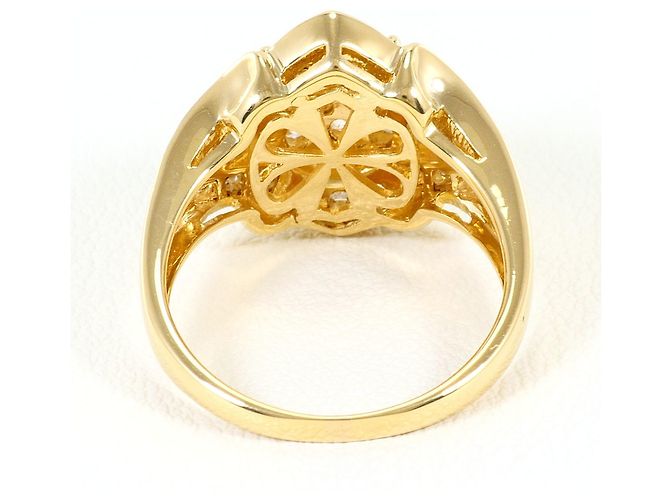 Autre Marque Anello a fascia in oro giallo 18K con diamante D'oro - vista 4