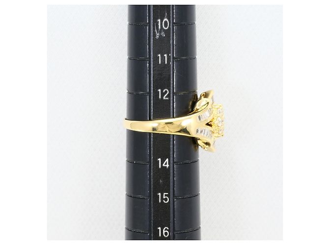 Autre Marque Anello a fascia in oro giallo 18K con diamante D'oro - vista 8