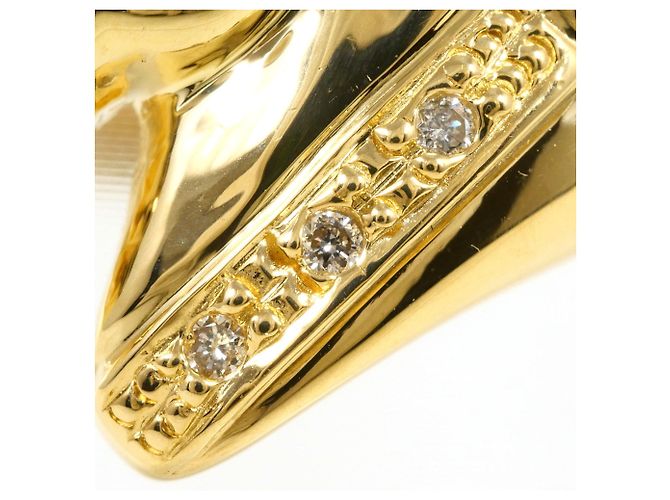Autre Marque Ehering aus 18K Gelbgold mit Diamant Golden - Ansicht 2