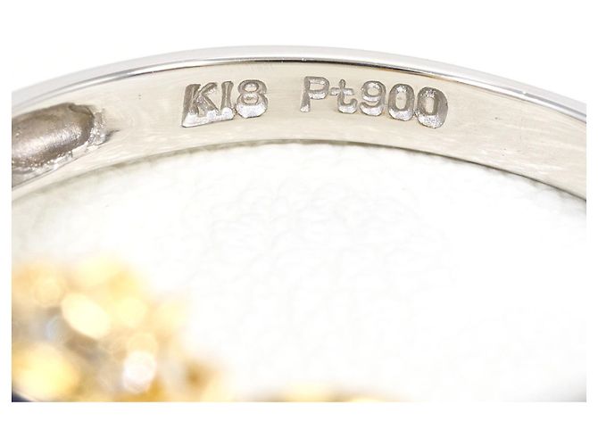 Autre Marque Anello fede in platino PT900 e oro giallo 18K D'oro - vista 4
