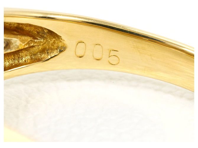 Autre Marque Anello fede in oro giallo 18K e platino con diamante D'oro - vista 5