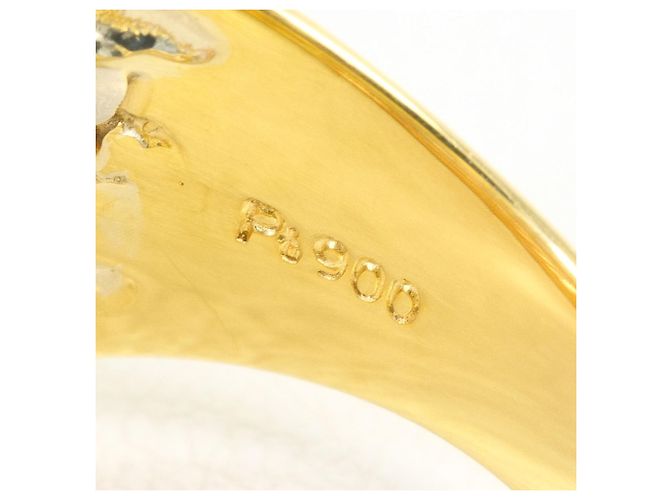 Autre Marque Anello fede elegante in oro 18K e platino con diamante D'oro - vista 6